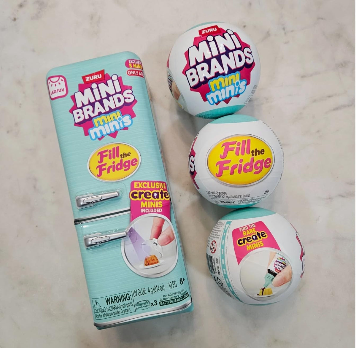 ZURU Mini Minis packaging and fridge details for play