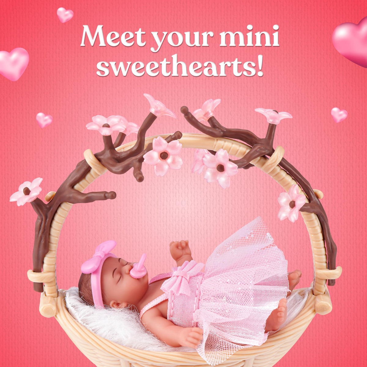 Ultra-realistic My Mini Baby with soft silicone skin invites nurturing role play.