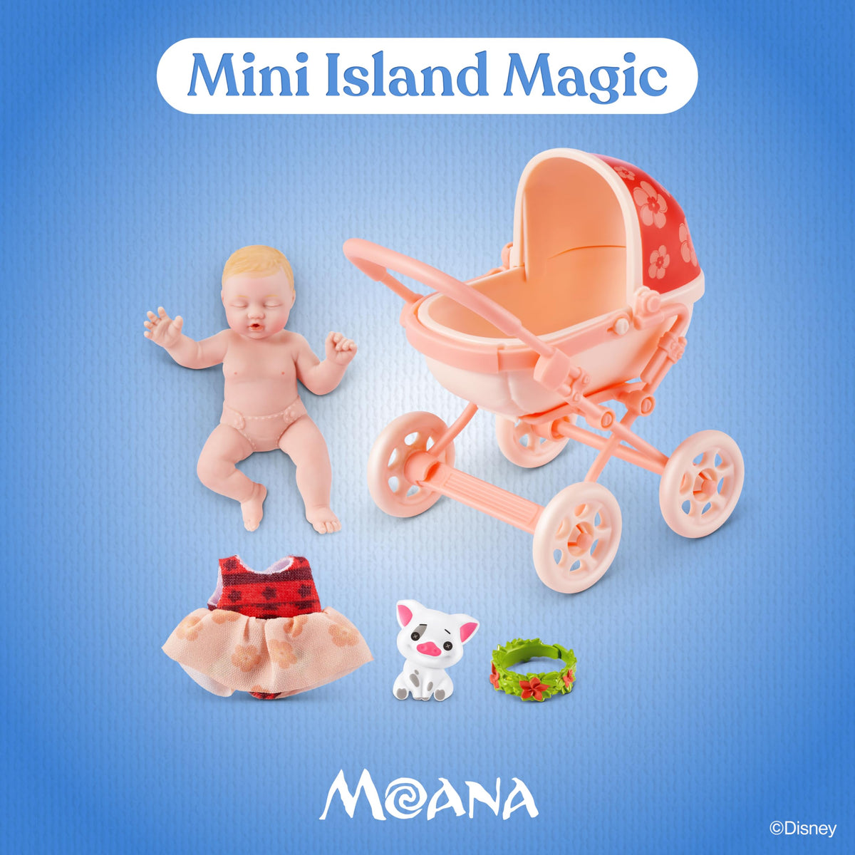 ZURU My Mini Disney Baby doll Pooh showcases gentle, cuddly Disney whimsy.