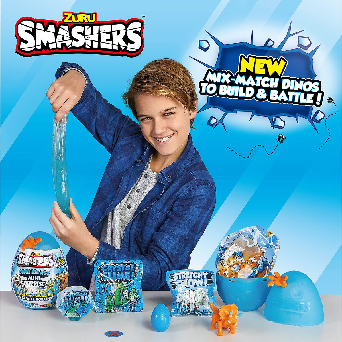 ZURU Smashers collector's guide promotes building your ultimate Dino Ice Age collection.