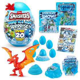 ZURU SMASHERS Dino Ice Age Series 3 box with over 20 surprises for unboxing fun.
