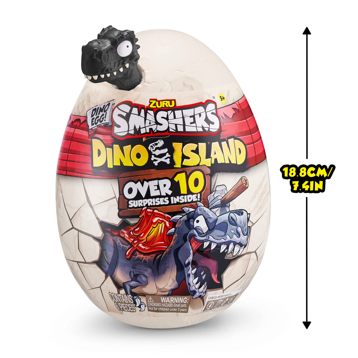 Bright shell design on ZURU Smashers Dino Island Egg Series 5.
