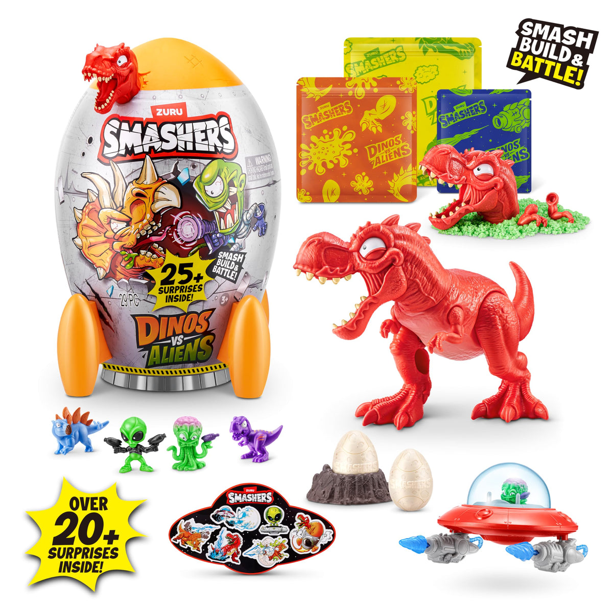 ZURU SMASHERS dino parts hidden under slime encourage hands-on building