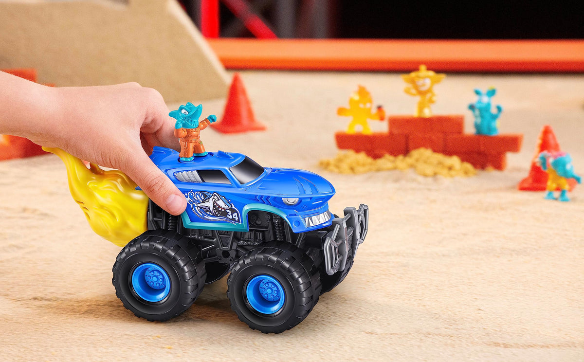 ZURU SMASHERS Monster Wheels Red Flame Mystery Pack collection of surprises.