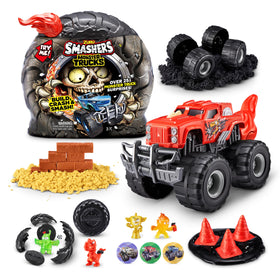 ZURU SMASHERS Monster Wheels Red Flame Mystery Pack contents for exciting unboxing and collecting.