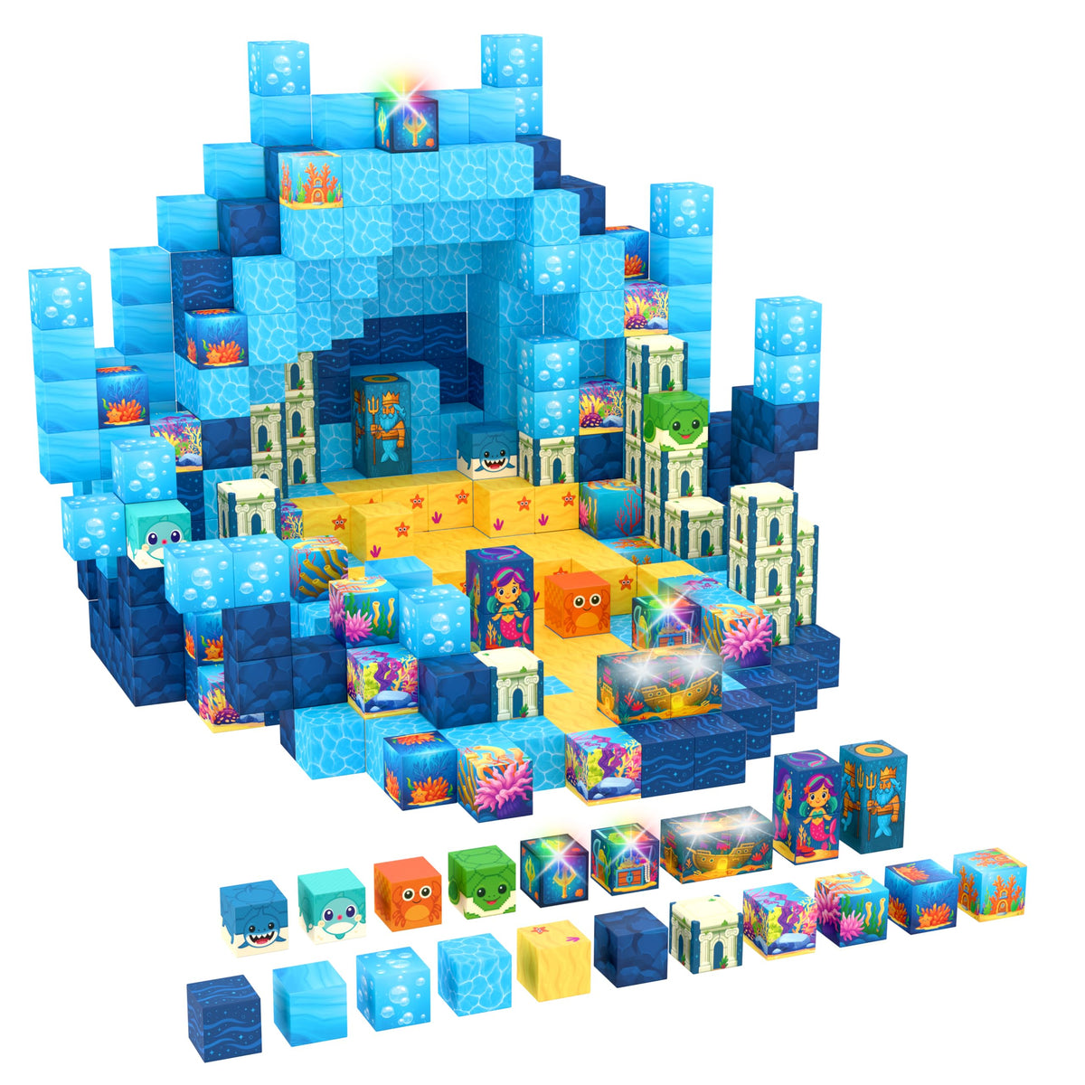 Zuvvo underwater-world-120pcs cubes for imaginative ocean play.
