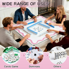 ZWFCGMMBC mahjong mat anti-slip surface helps keep tiles in place during play.