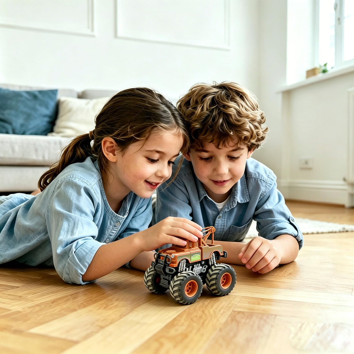 ZXIHYYN off-road toy car – thick tires for rugged pretend adventures.