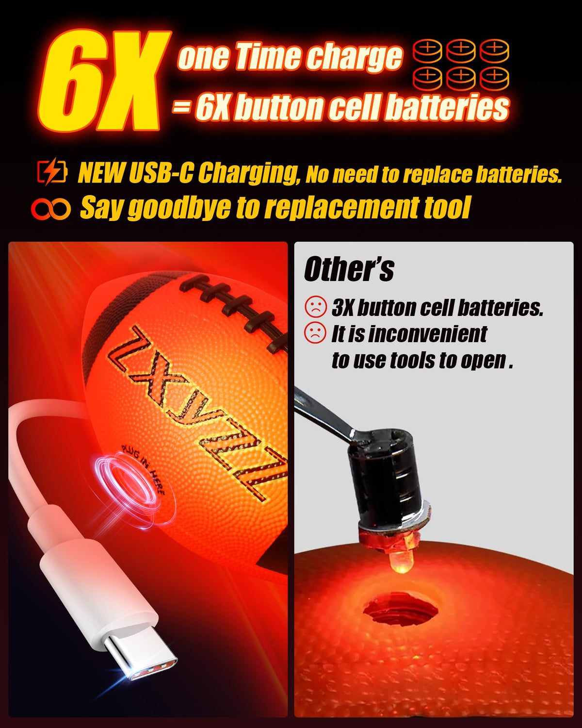 Zxyzz Glow Football durable inflatable design for safe outdoor play
