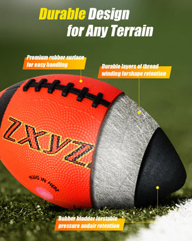 Zxyzz Glow Football with pro grip supports secure throws for young players