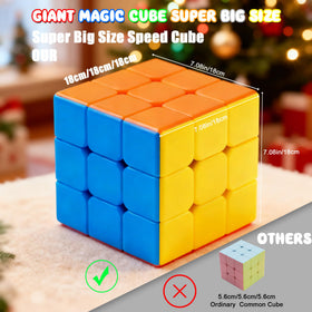 ZY-Wisdom Giant Magic Cube 18cm top view highlights bold colors for focus sessions.
