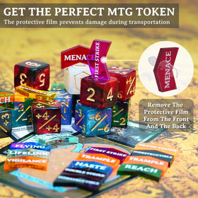 ZYCIXDIXS dice counters display +/- and tracking dice for precise game state management.