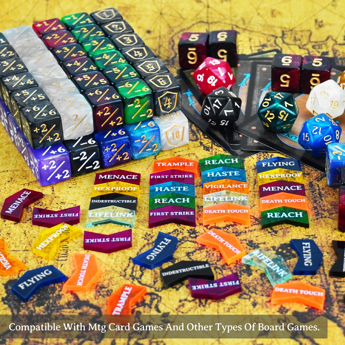 ZYCIXDIXS shield dice in red/black/white illustrate protection effects on the board.