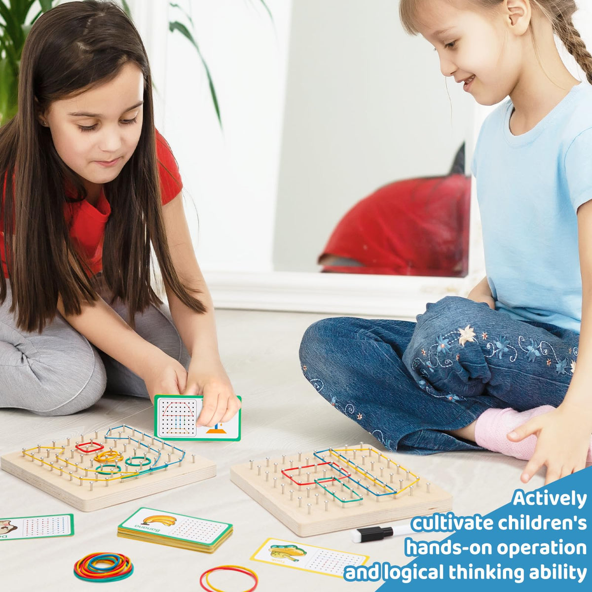 Zycolo classroom learning setup using geoboards for group activities.