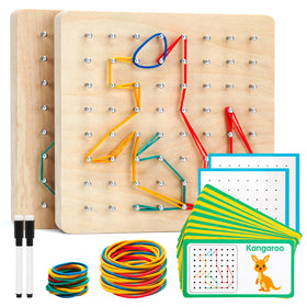 Zycolo wooden geoboard with pegs for geometry exploration and pattern making.
