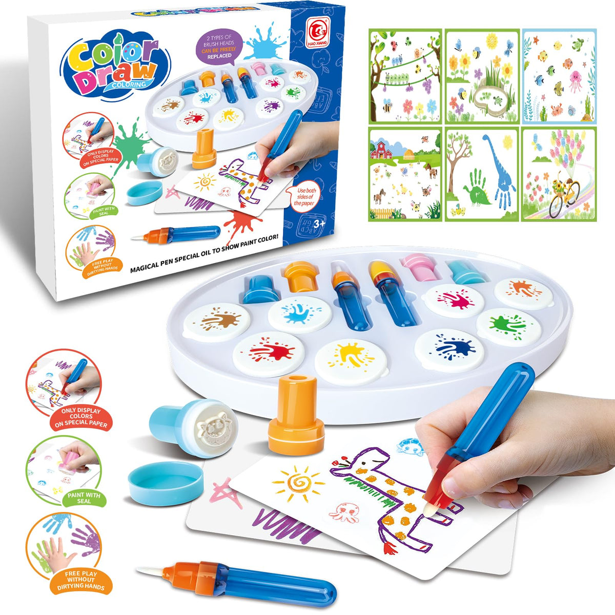 Zyllver mess-free painting kit packaging showcases ready-to-create fun for kids.