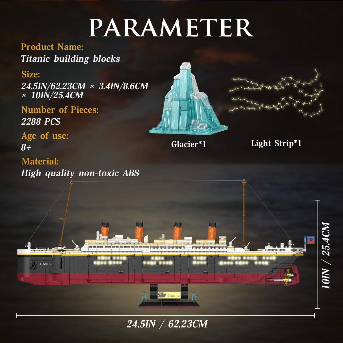 Zylvoxia Titanic display shelf integration for centerpiece