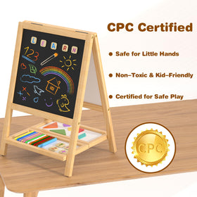 Zyraflux Kids Easel complete art set included with markers and magnets.