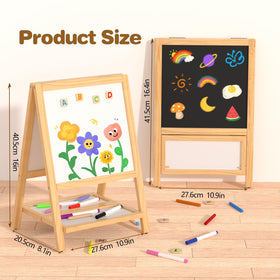 Zyraflux Kids Easel tabletop setup ready for immediate creativity.