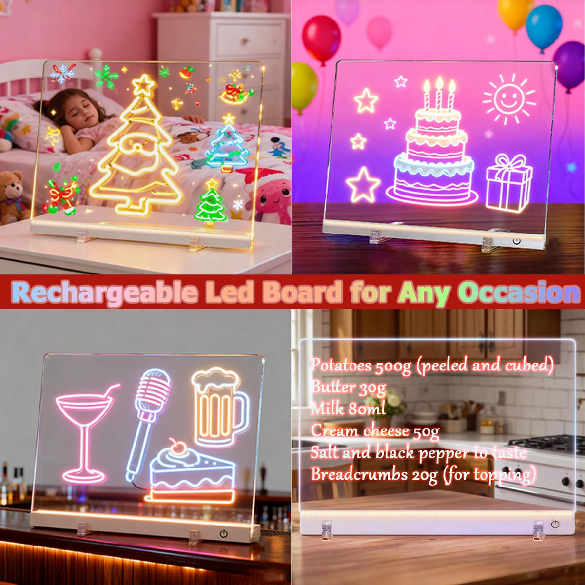 Zyrisis 13.7x10 inch drawing area with bright LED lighting inspires colorful drawings