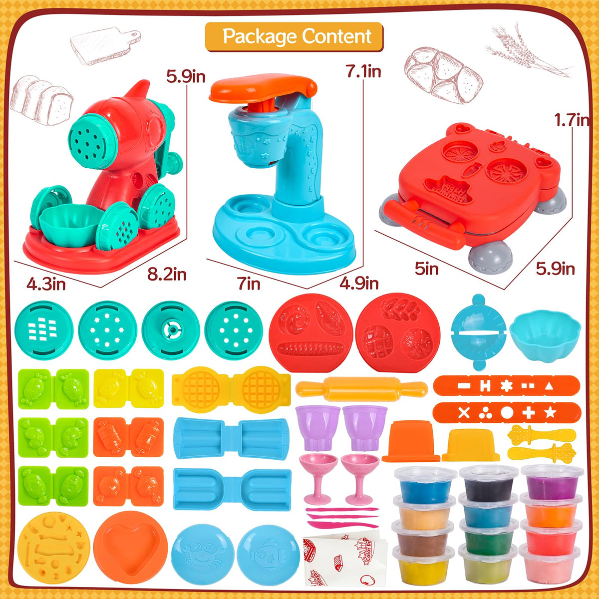 ZYYBQW 3in1 color dough colorful cans keep soft and reusable for ongoing play.