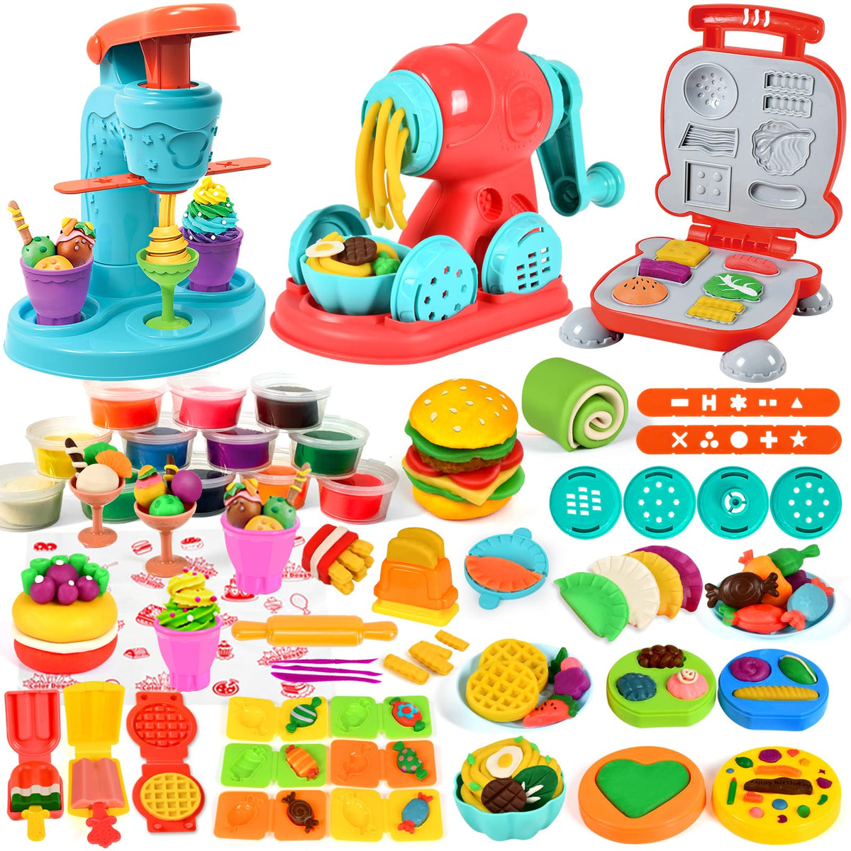 ZYYBQW 3in1 color dough ice cream tools spark imaginative play and fine motor development.