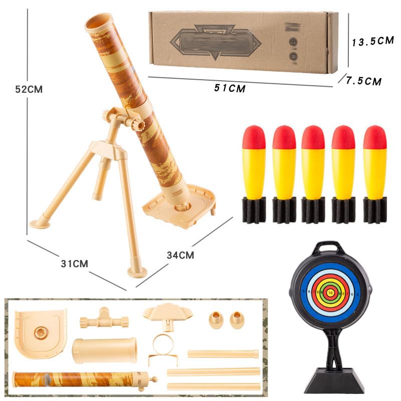 ZZPXMY mortar launcher pan for responsive target practice with kids