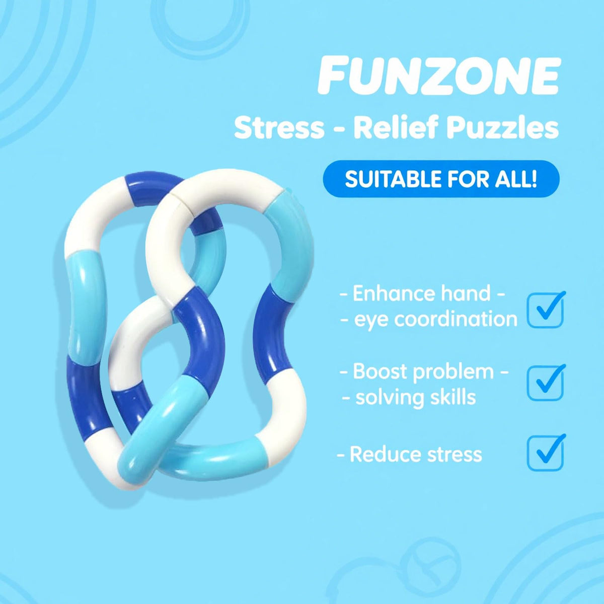 ZZSFBDZSW squeeze-connect fidget chain demonstrates shape-shifting play and stress-relief mindset