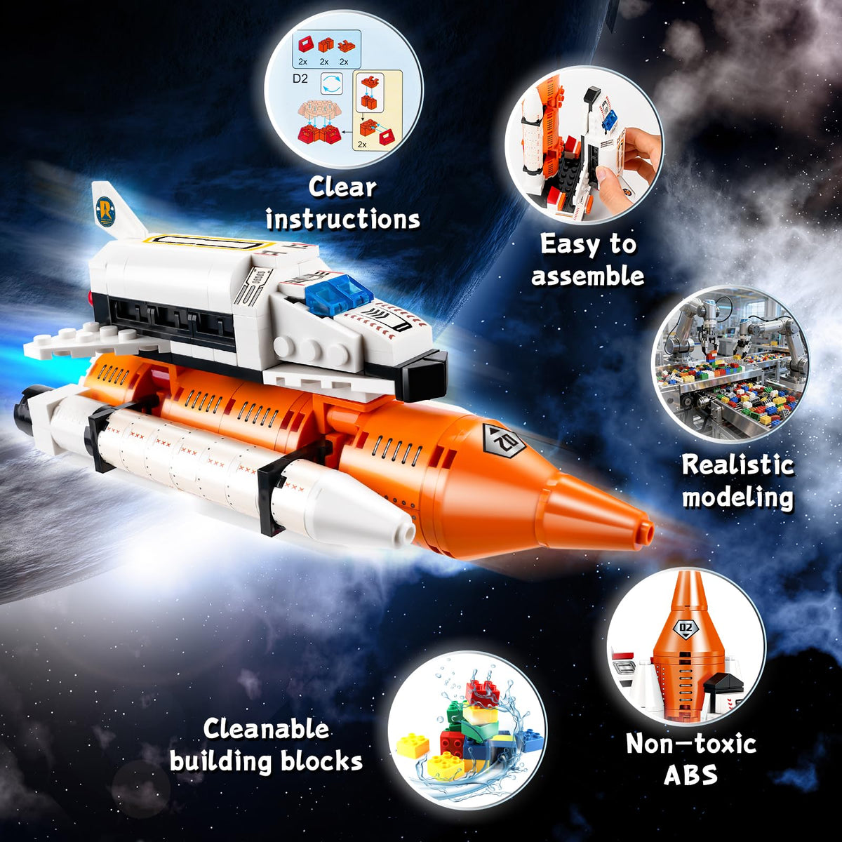 Close-up of ZZXYPX building blocks showing durable ABS pieces and snap-fit design.